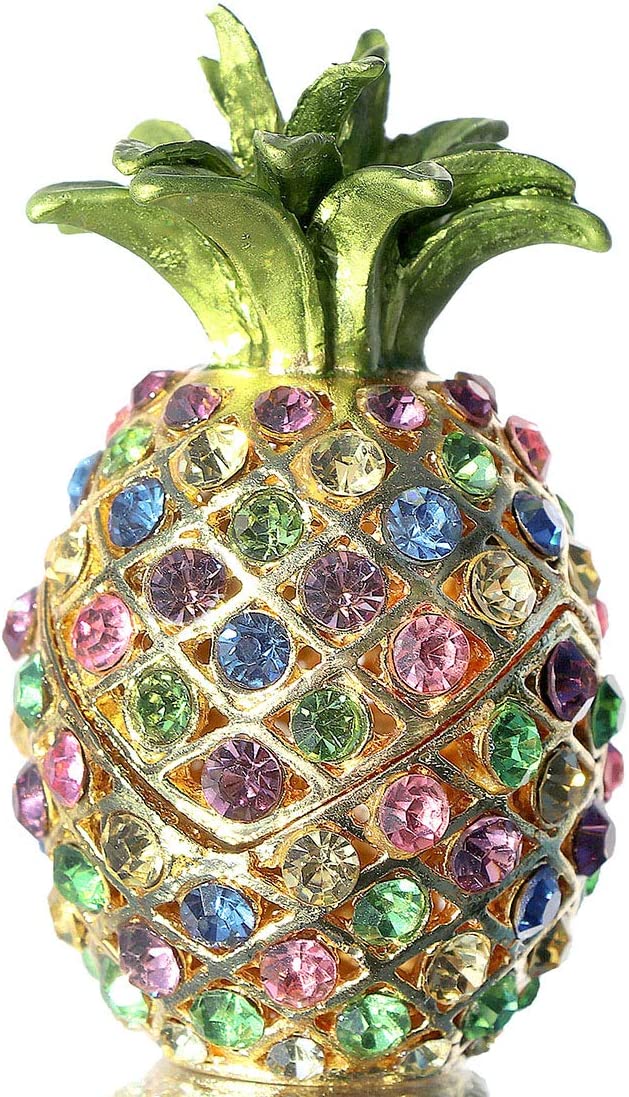 Pineapple Collectible Hinged Trinket Box