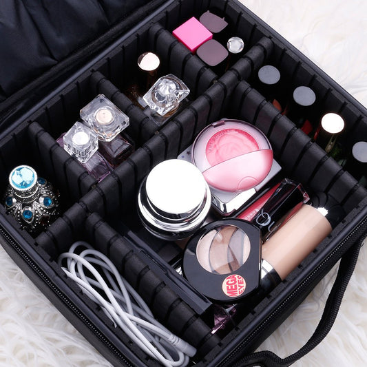 Makeup Travel Bag, (Black)