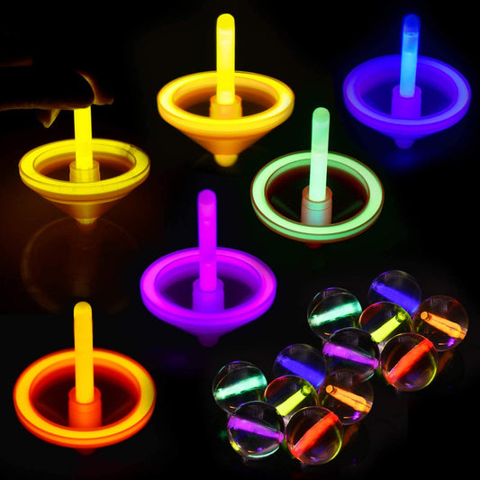 Pack of 6 lighted tops