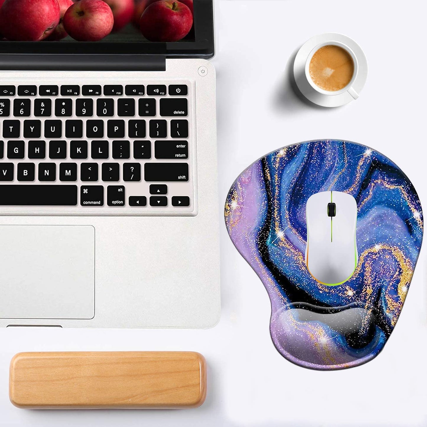 Wrist Support Mouse Pad (Pretty Marble-3)