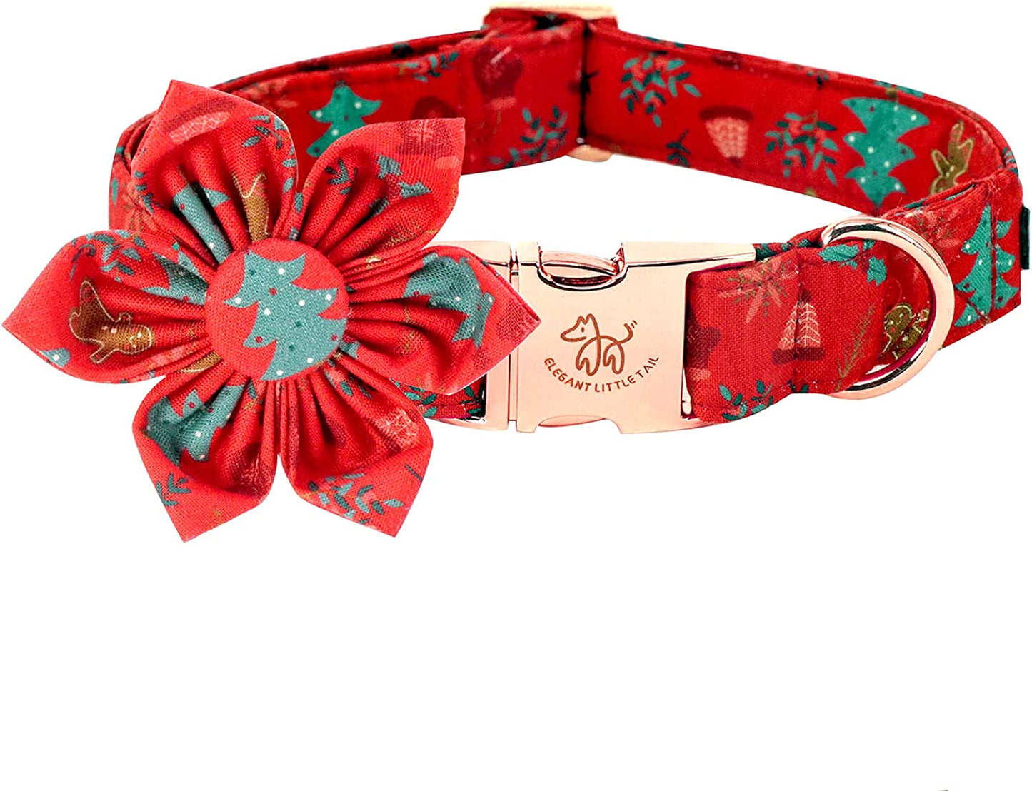 Flower pet collar, adjustable, small, Color: Christmas Hat