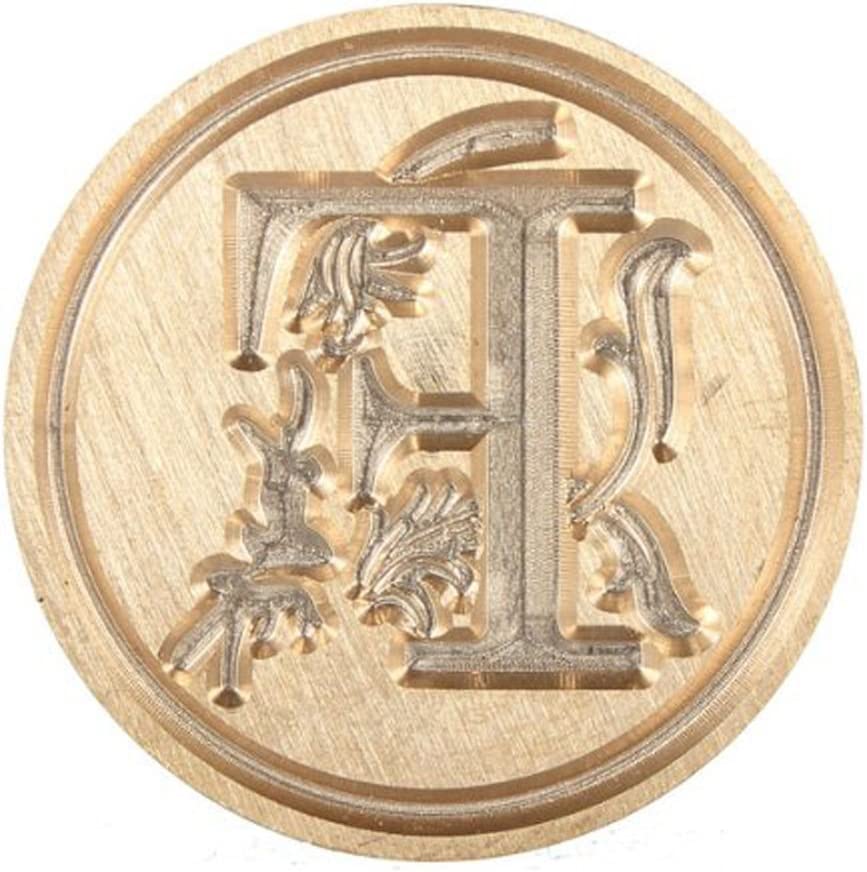 Wooden Wax Seal Vintage Retro Style (Letter F)