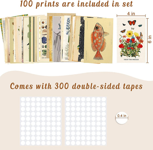 100 Piece Vintage Photo Wall Collage Kit (200 Vintage Frame Set)