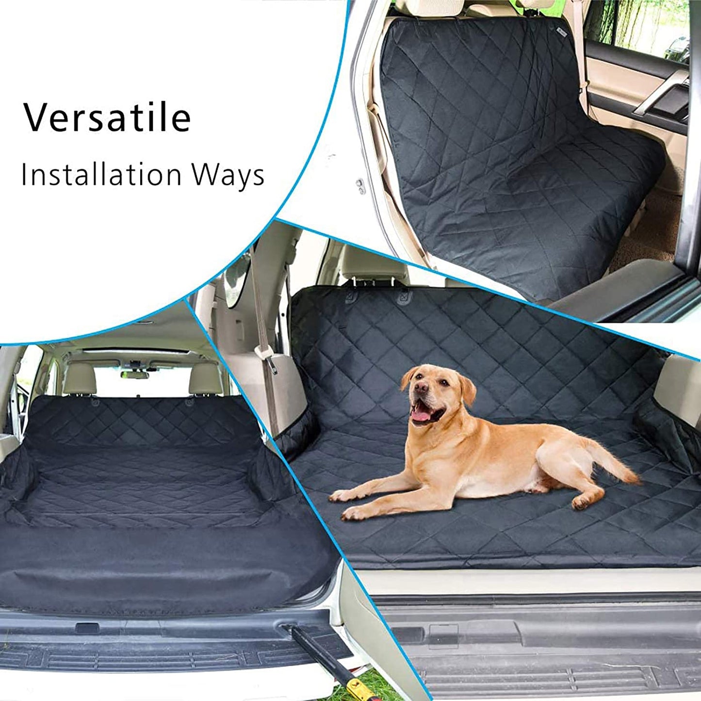 waterproof cargo cover for pets, Color: Black