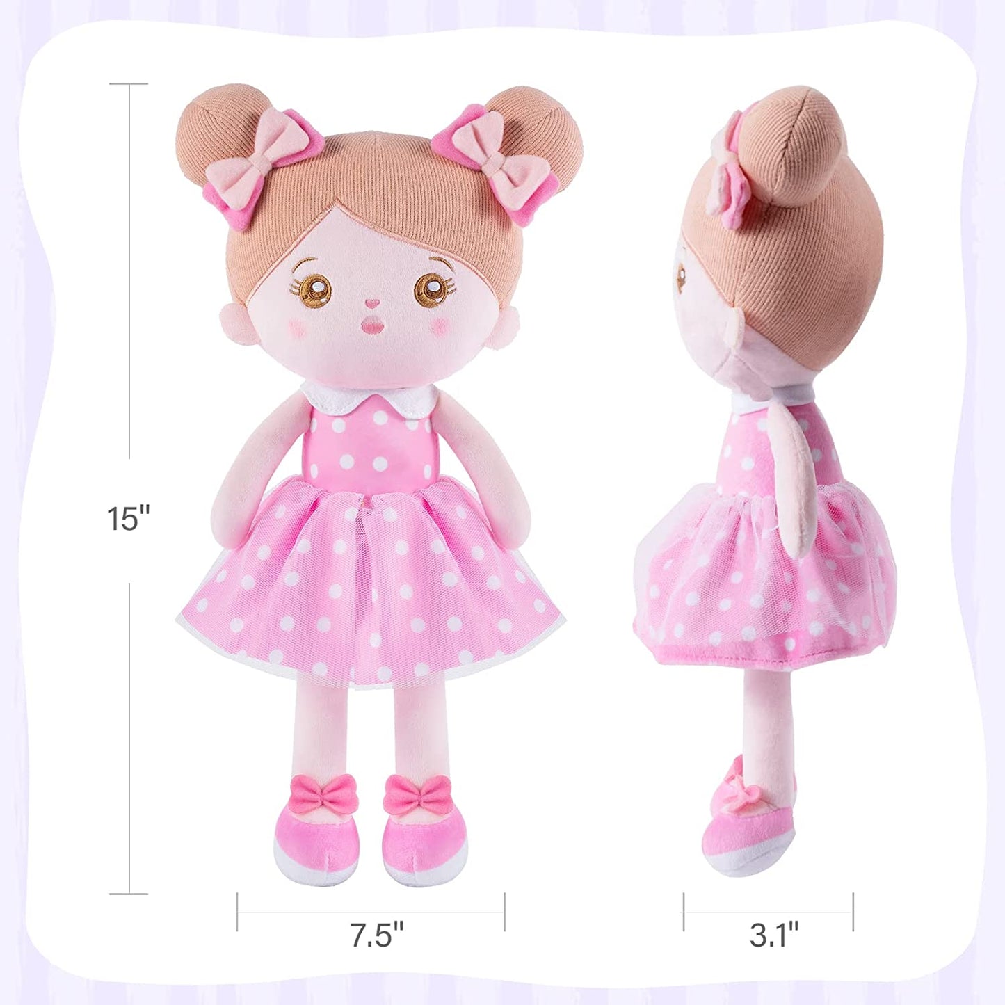 15" Soft Baby Doll (Color Abby01 Pink)