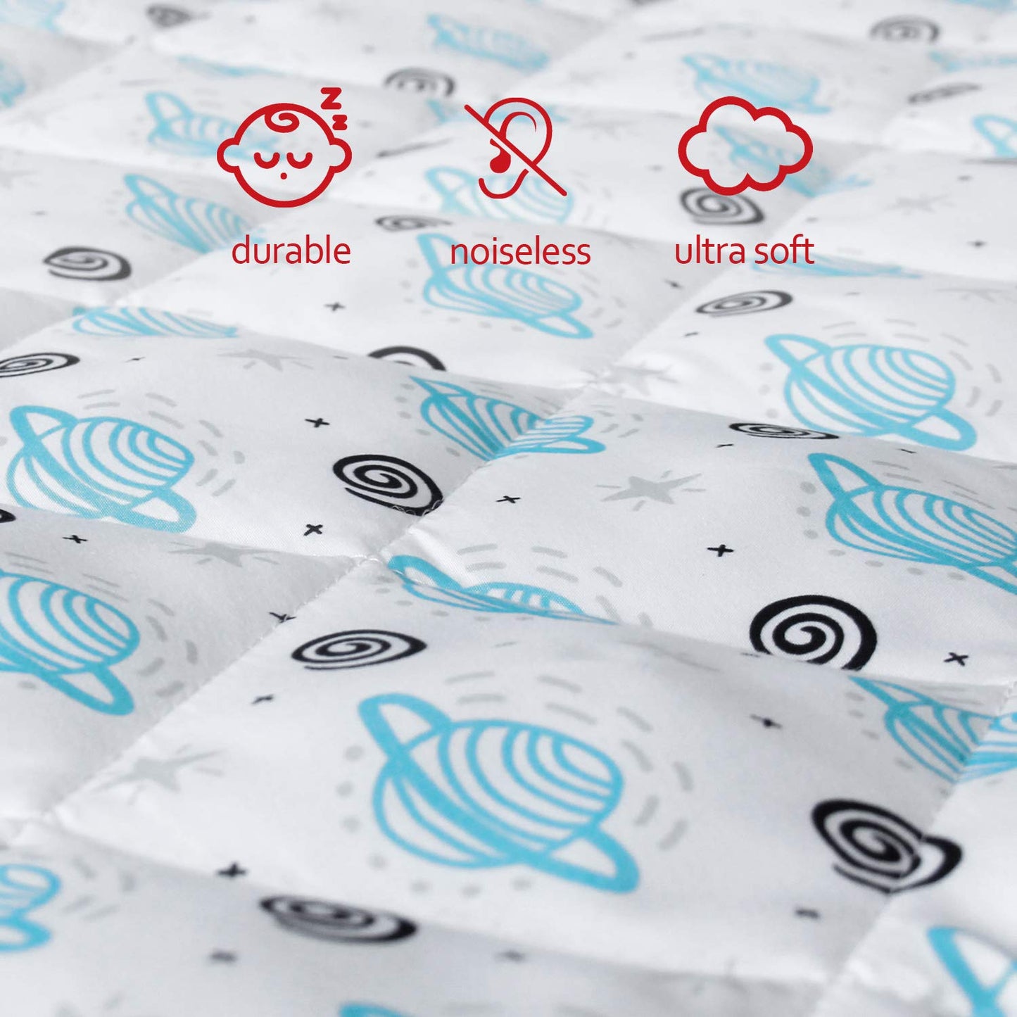 39" x 27" x 5" Breathable Baby Mattress Cover - Color (Planet)