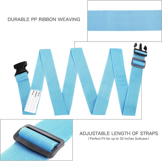 Luggage straps, 1.96 x 6.56 inches, (4 colors)