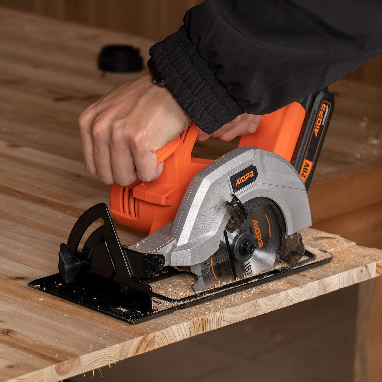 Cordless Circular Saw with Rip Guide and 2 Blades