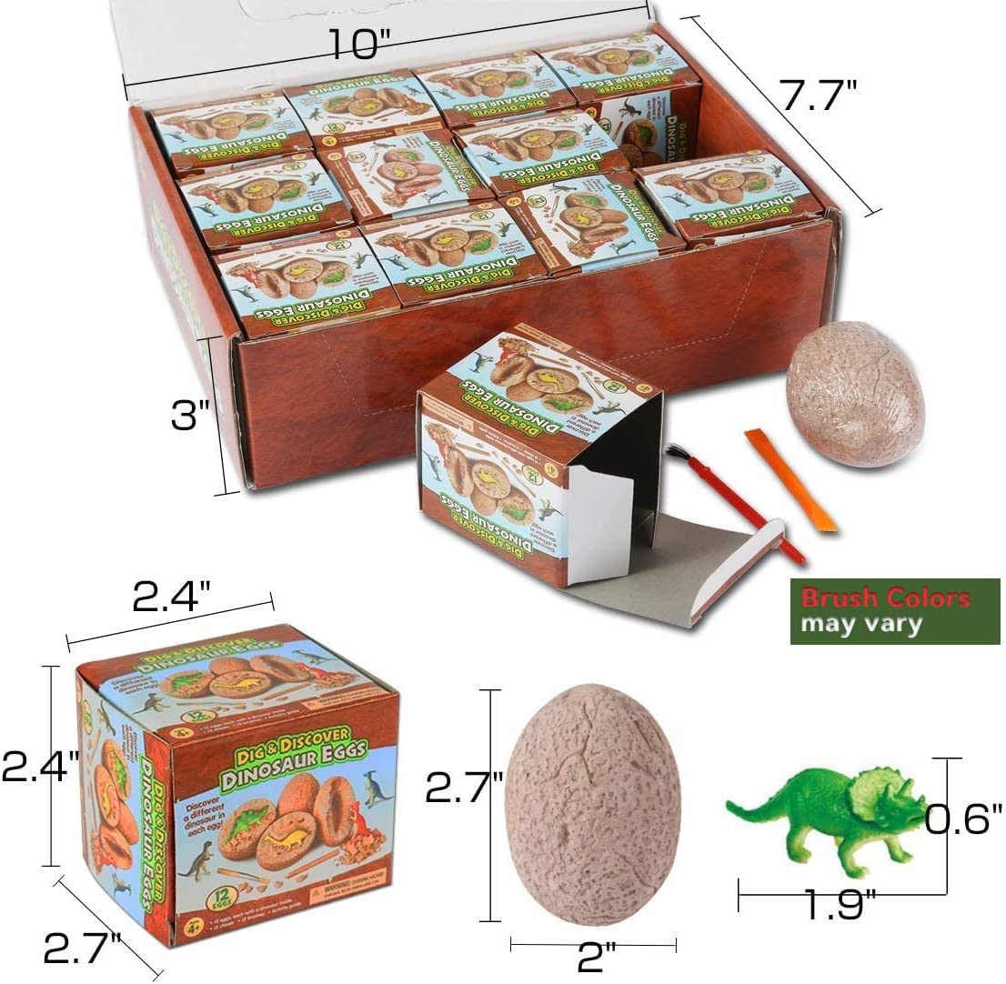 fossil excavation kit, 12 dinosaurs