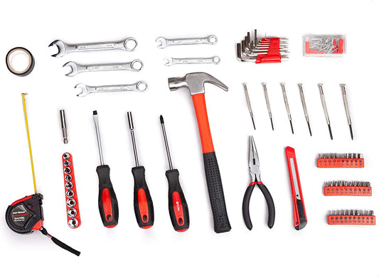 148-piece tool set, Red