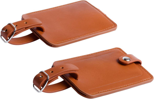 Luggage Bag Tags, (Pu Brown)