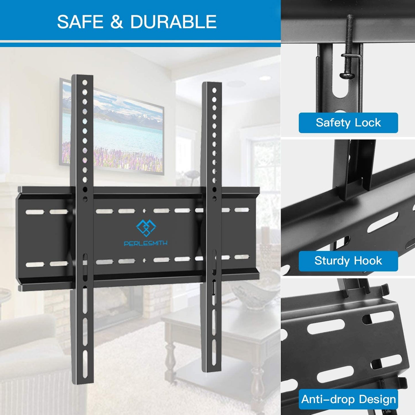 Fixed TV Wall Mount Bracket, 26"-47", Weight up to 115lbs