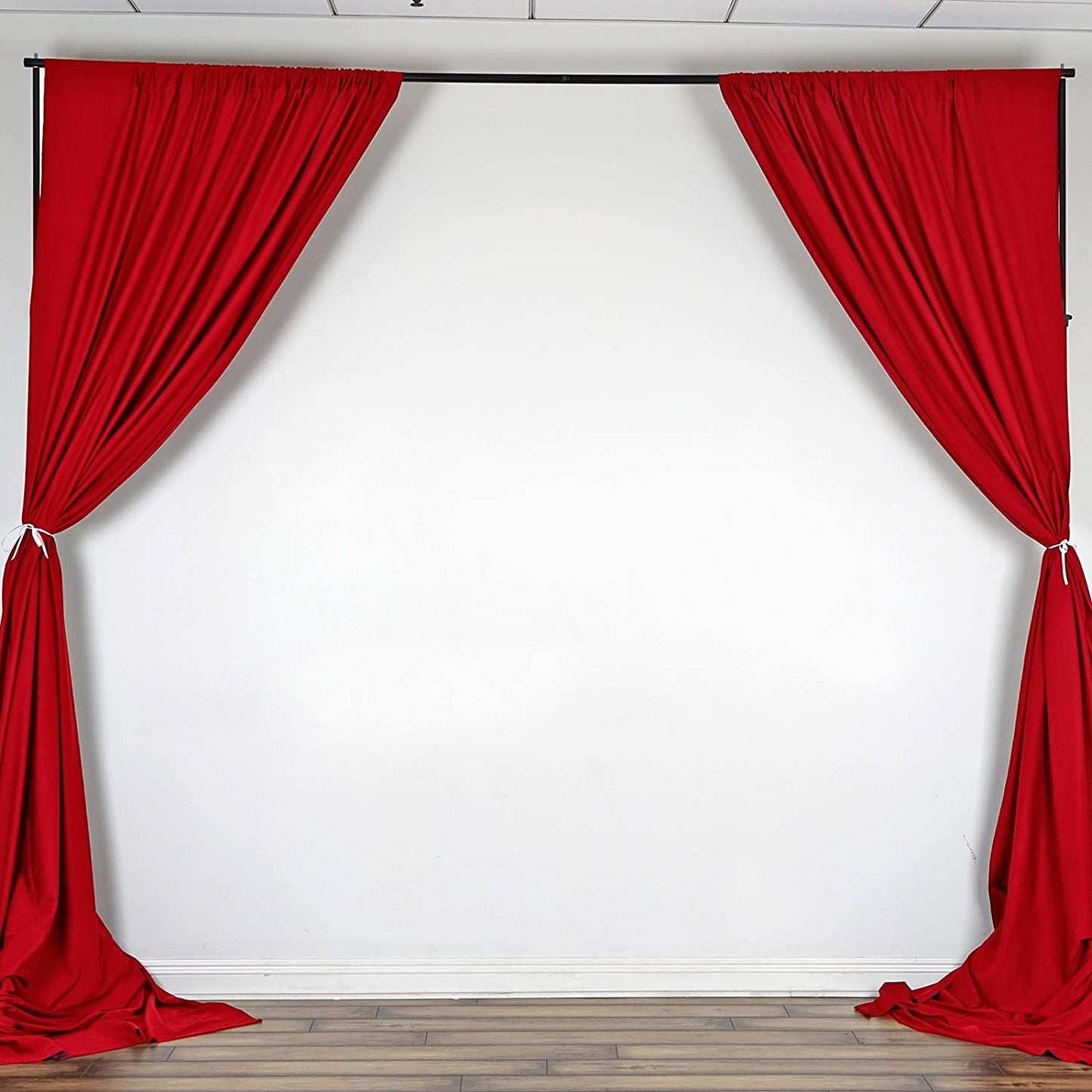 10ft x 10ft Photography Background Curtain Panels Red Polyester