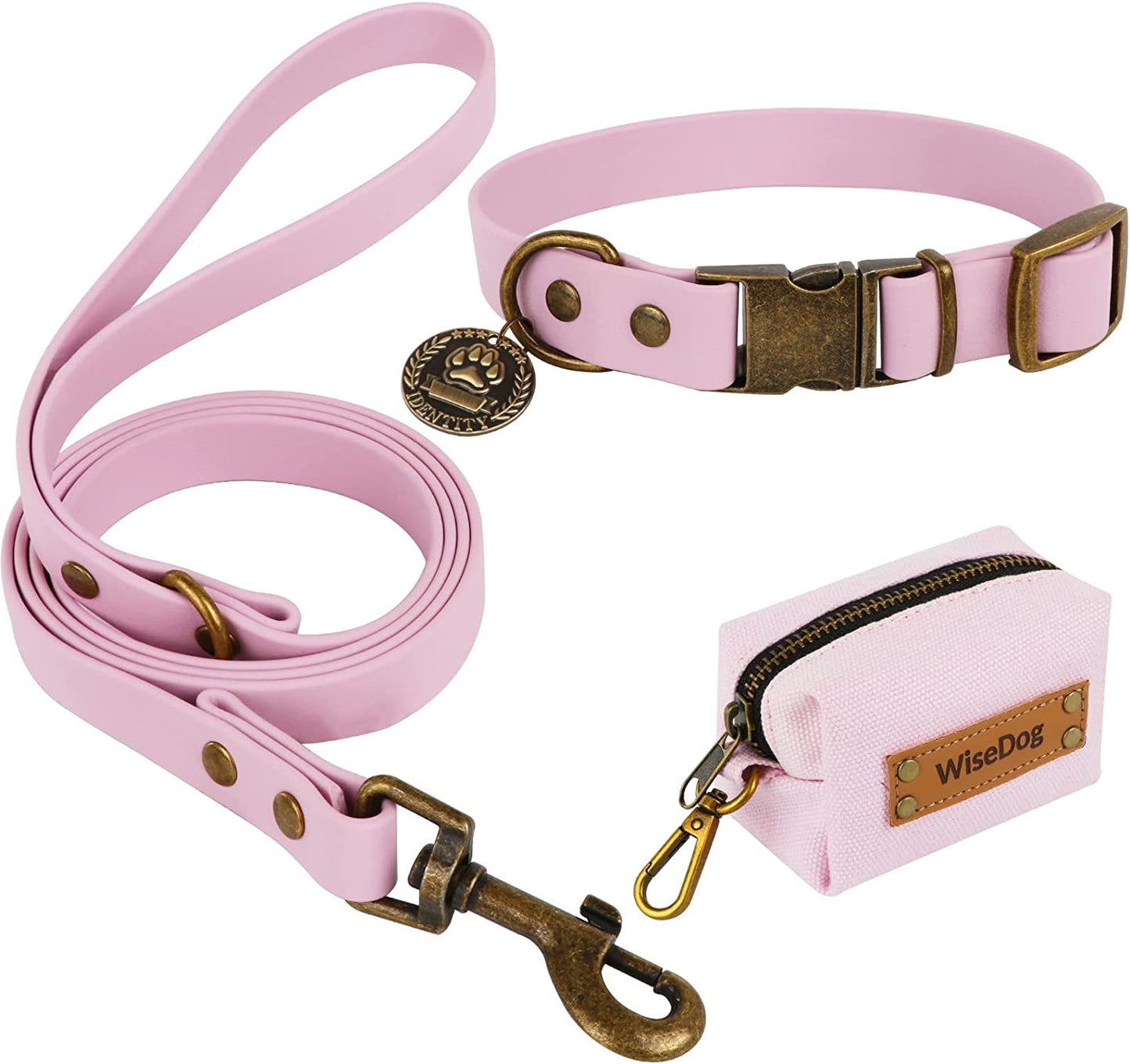 Pet Collar and Leash Combo Set, Size m, Pink