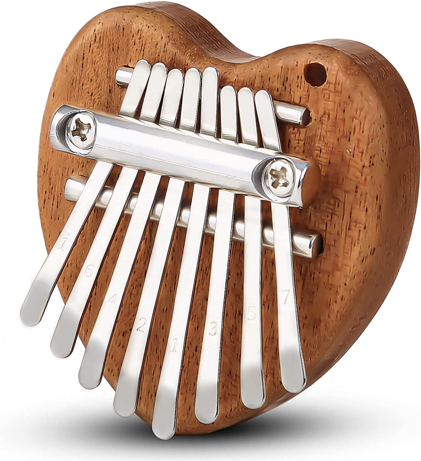 Mini Kalimba Thumb Piano 8 Keys, Portable Solid Wood Finger Piano