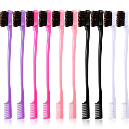 10 pieces hair edge brush, 5 colors