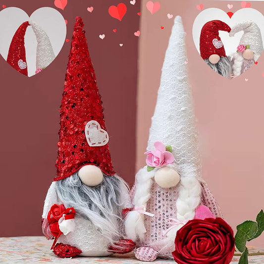 Valentine's Day gnomes, 2 pieces, Vp2pink