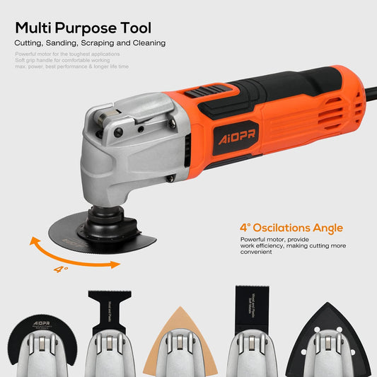 Oscillating Multi Tool, 2.4Amp, with 40pcs Accessories