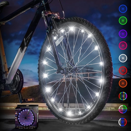 Battery Operated LED Bicycle Wheel Light, White