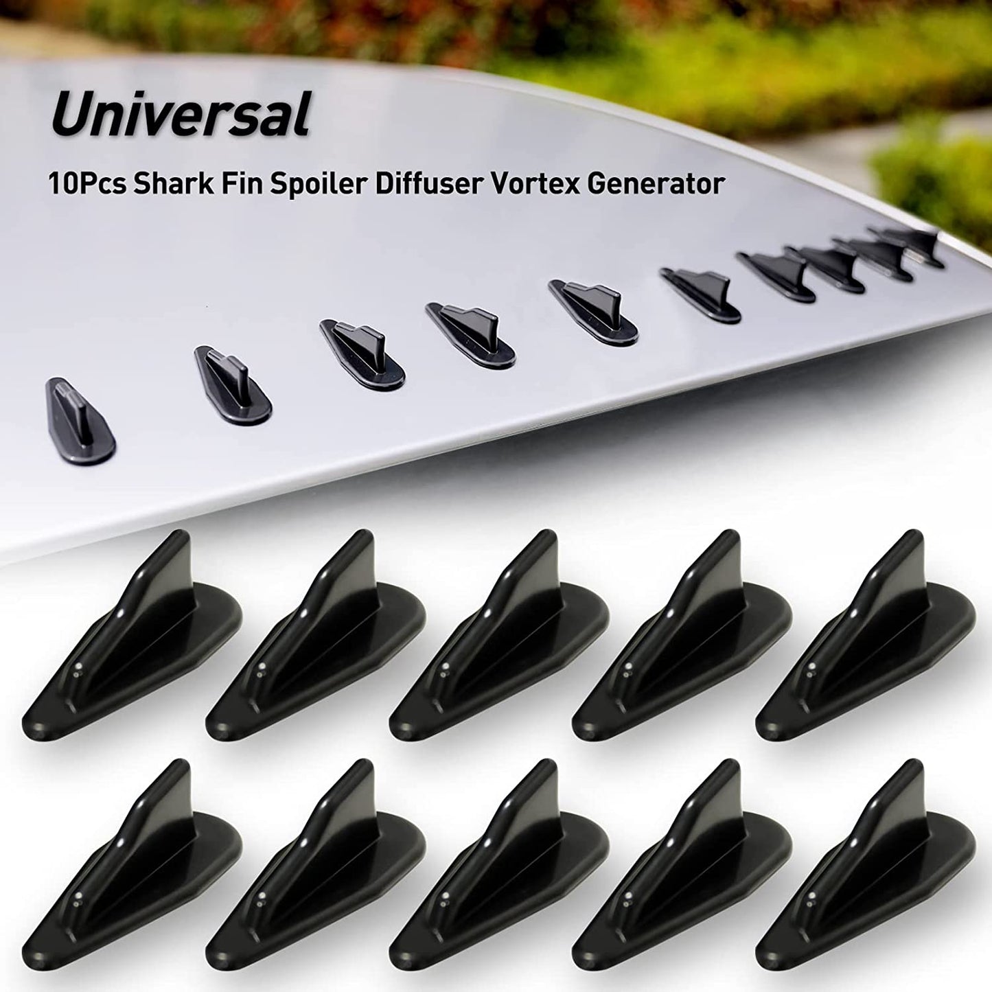 10Pcs Shark Fin Spoiler Universal