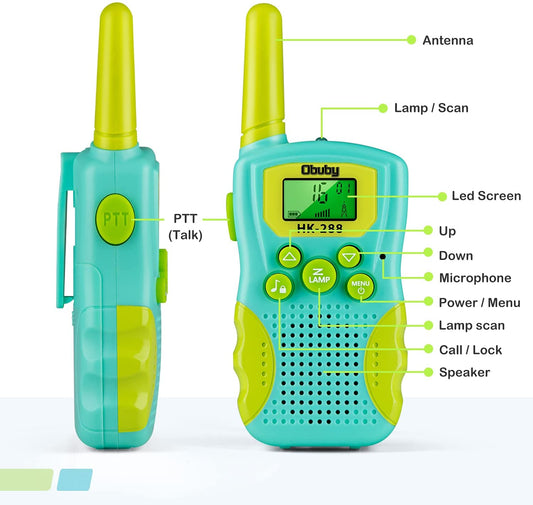 Walkie Talkies, 3 km long range, 22 channels, N - yellow and blue