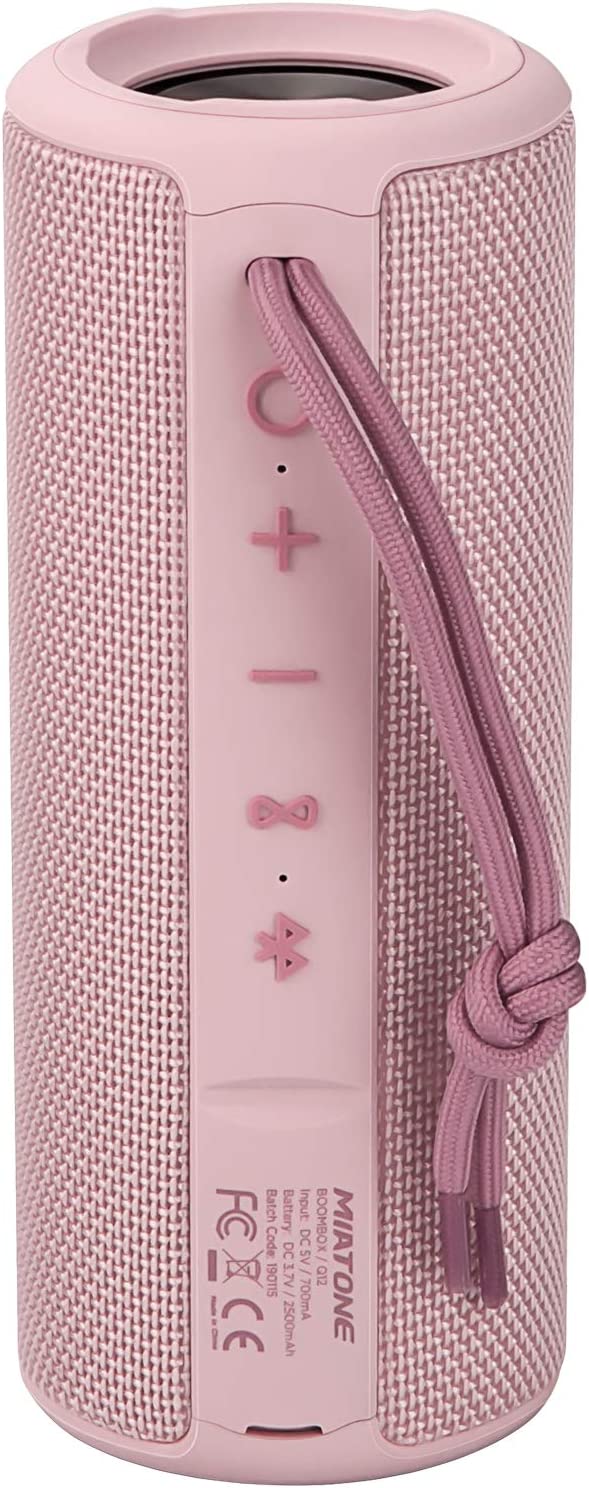 Waterproof wireless portable bluetooth speaker - pink color