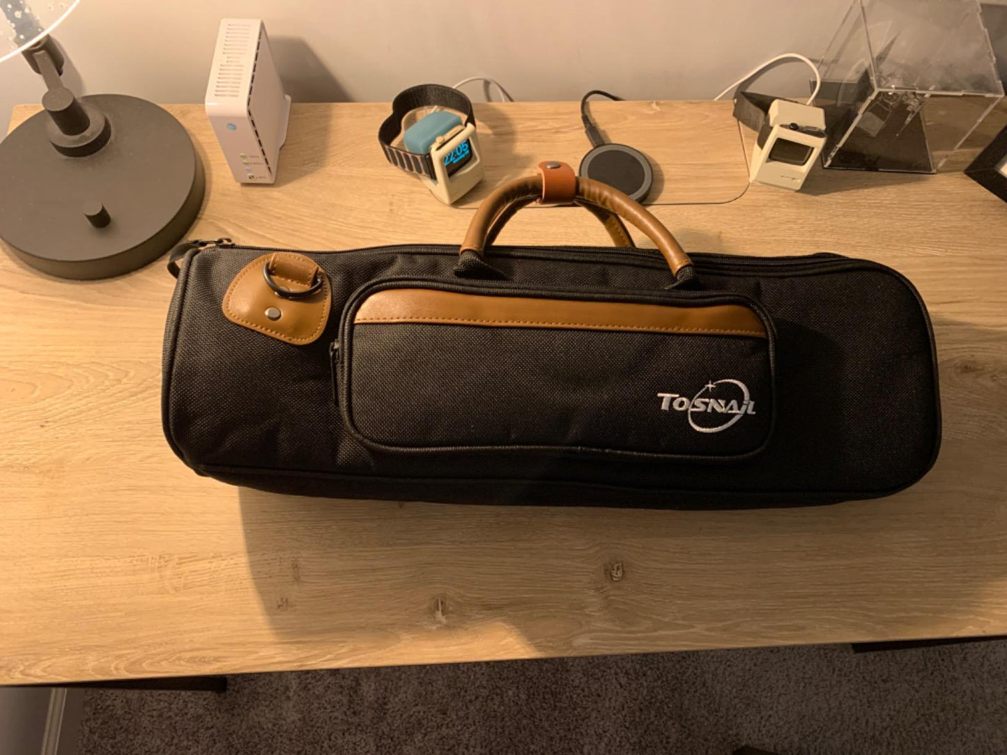 Trumpet Gig Bag with 15mm Padding, Black and brown