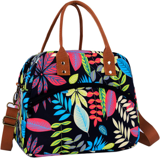 Adjustable Strap Insulated Lunch Bag - Color: Leaf