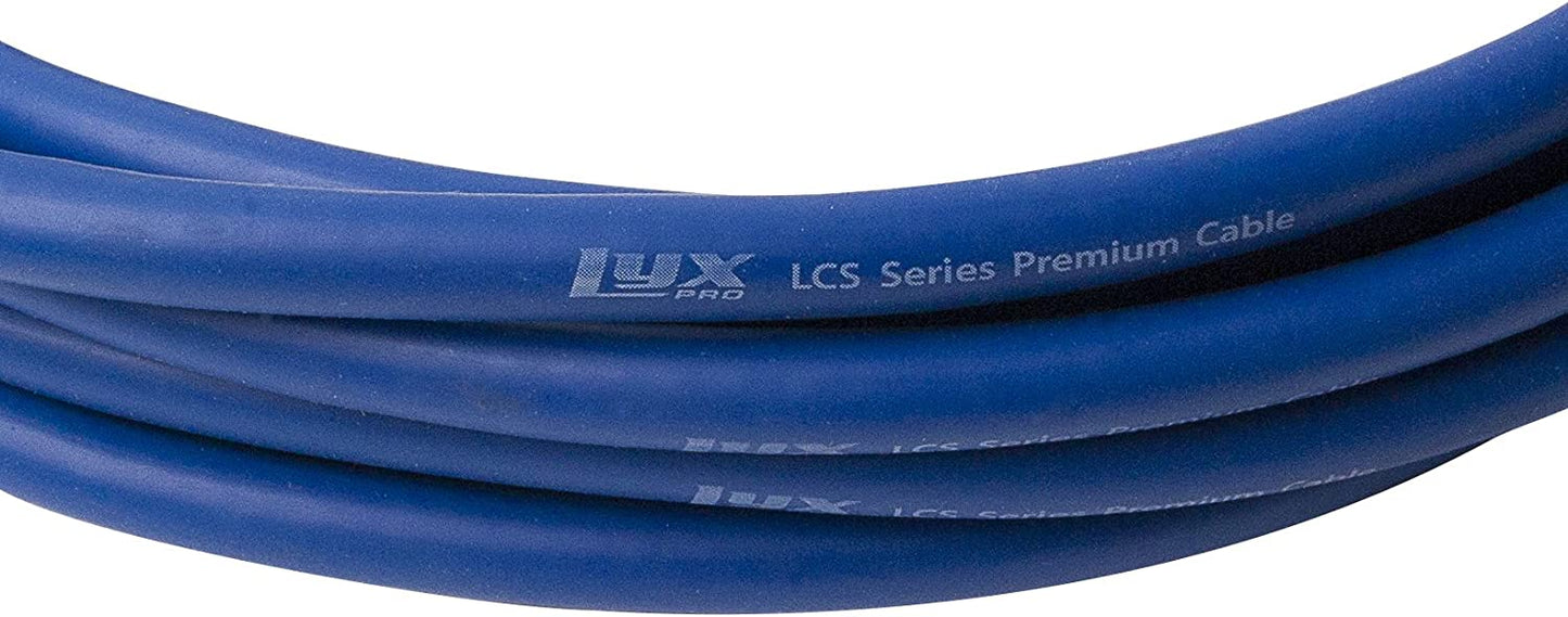 25ft Microphone Cable, XLR to XLR Angled Male, Blue