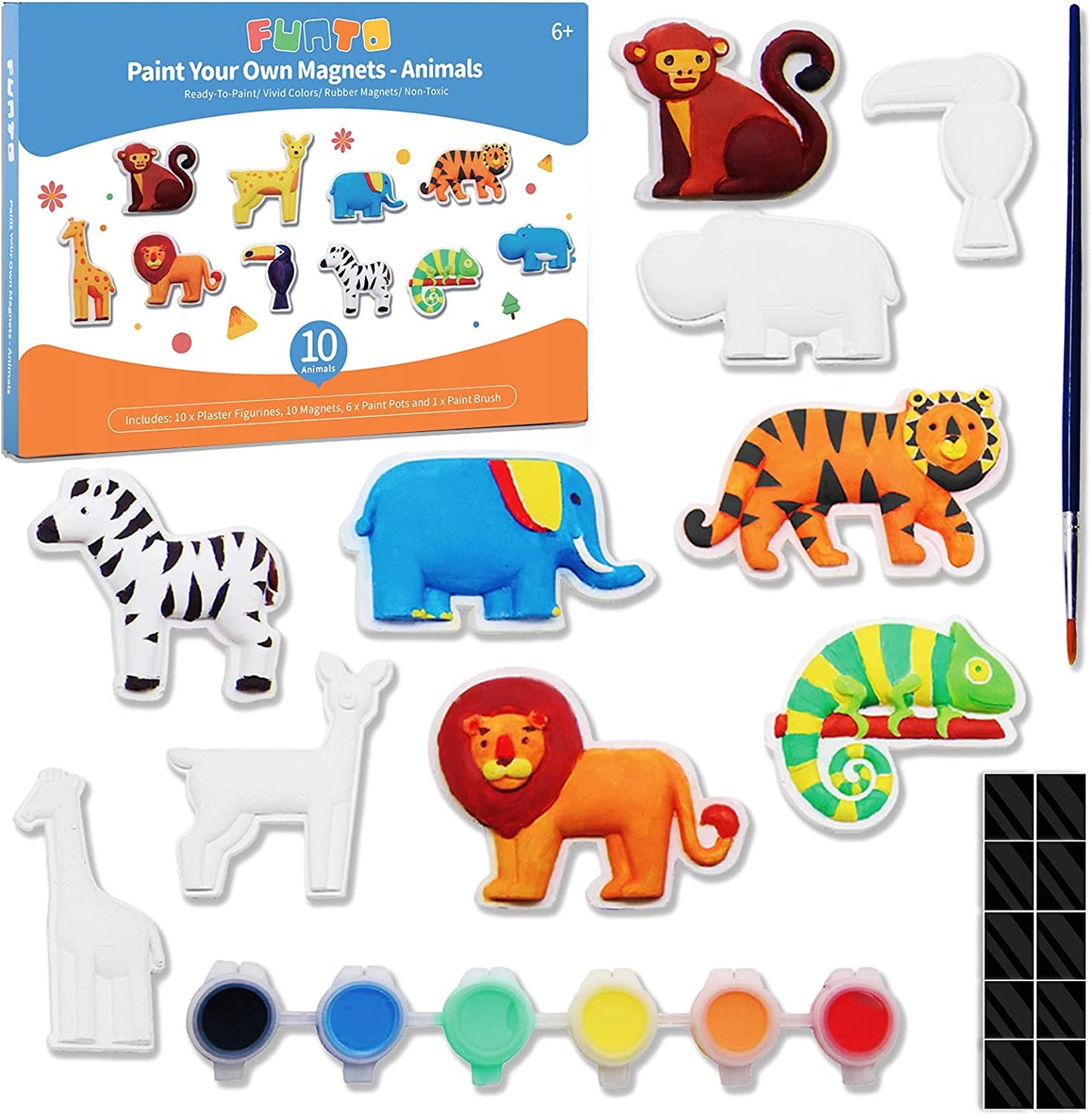 Animal Painting Kit, 27 Pieces, 12 x 8.6 x 1.51 inches