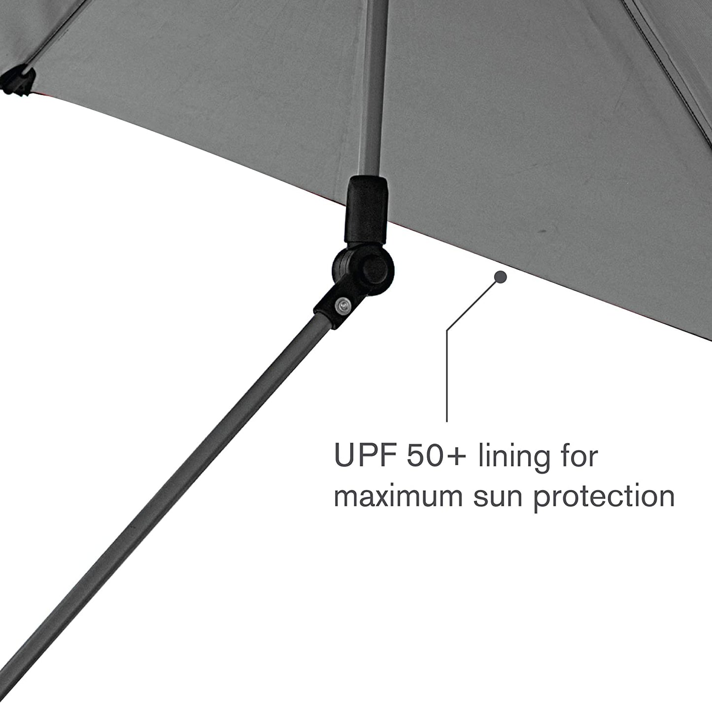 Adjustable umbrella with universal clamp, Gray, Regular