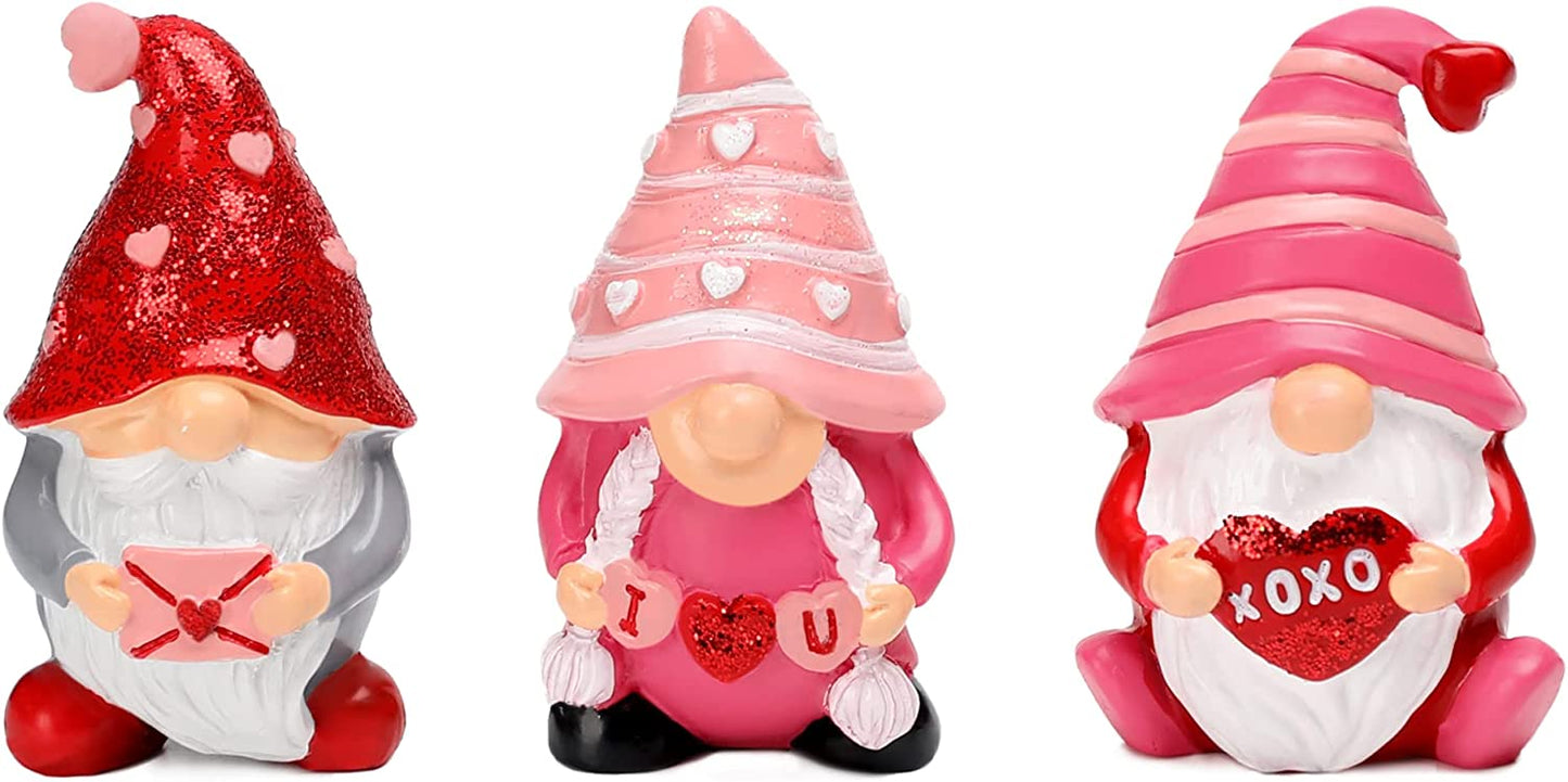 3 Pieces Valentine's Day Gnome Tiered Tray Decoration