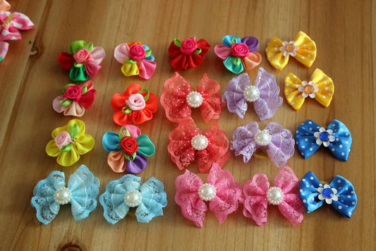 50 pcs in pairs of bows for masota, multicolored