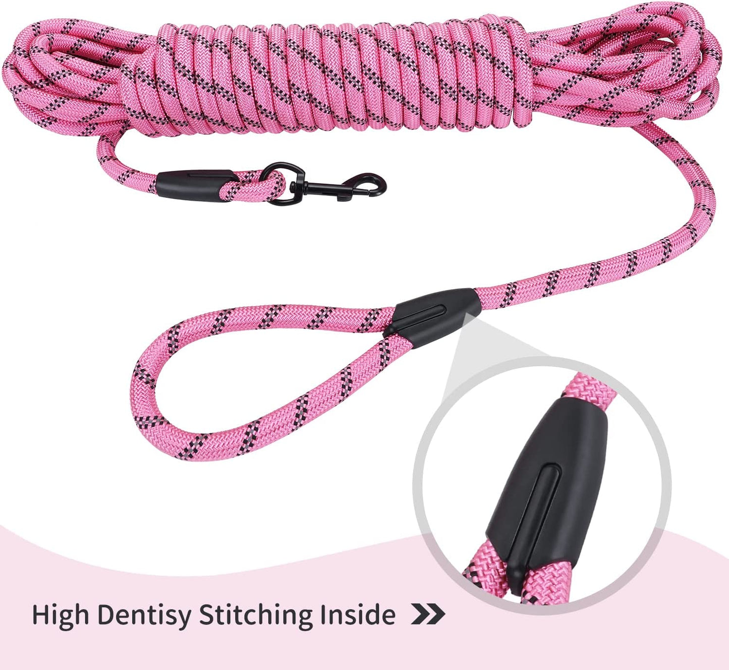 Agility Training Leash, U2:Pink-Diam 1/2"