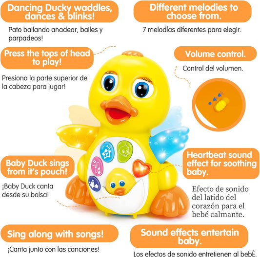 Dancing Walking Yellow Duck Interactive Action Learning