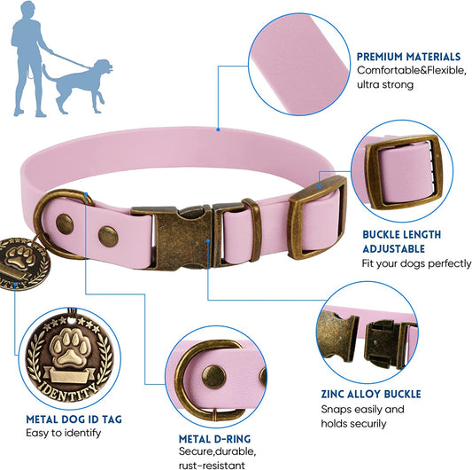 Pet Collar and Leash Combo Set, Size m, Pink