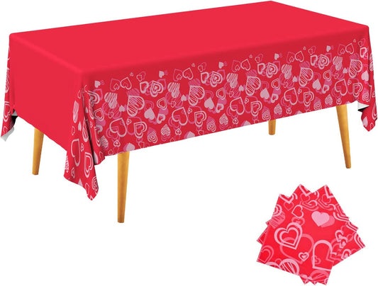 Rectangular Waterproof Plastic Tablecloth, 3-Pack 54" x 108"