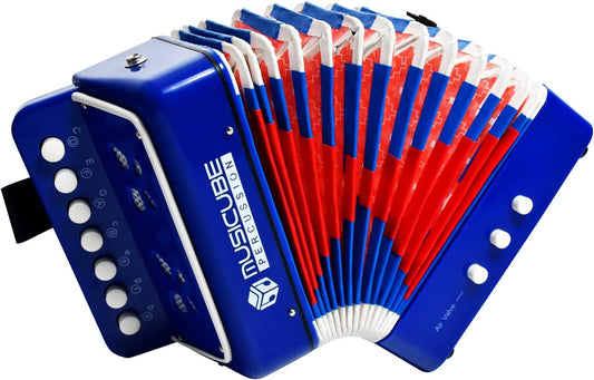 Small accordion for children's musical instrument (blue)