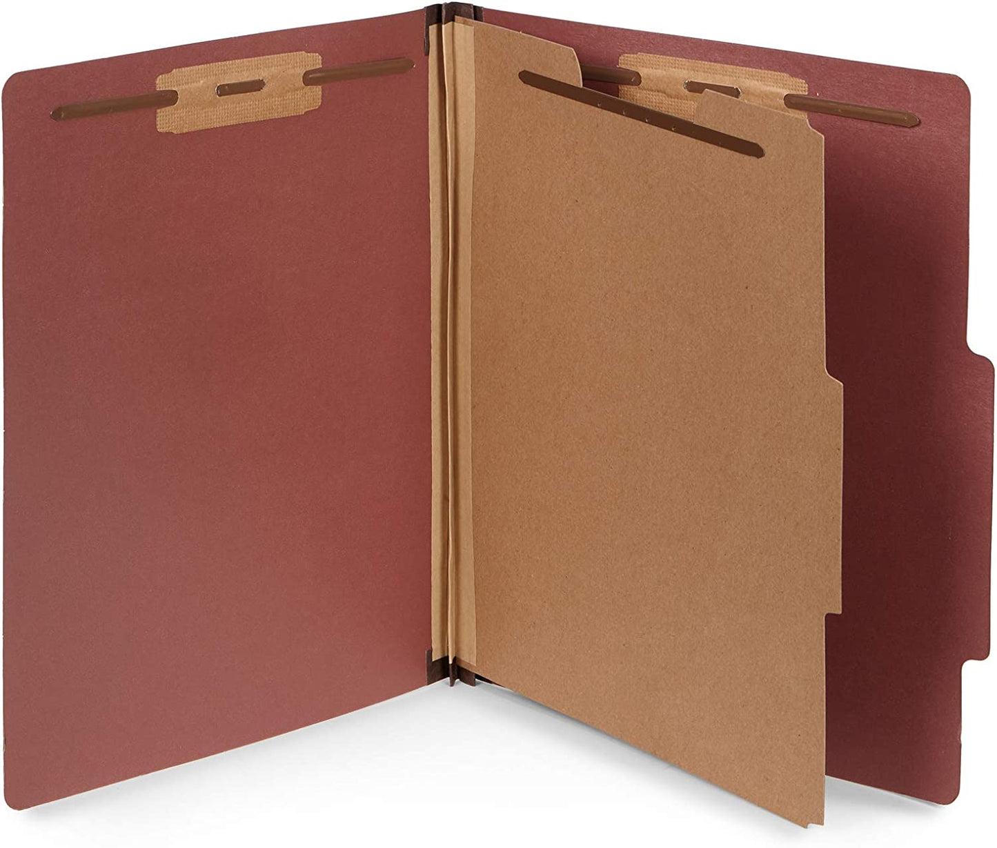 10 red letter size file folders, designed to organize files