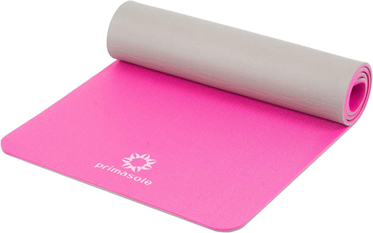 Pilates mat foldable and portable, Color: Pink & Gray