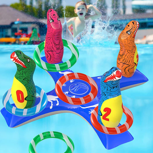 Inflatable Rings Pool Toy (Dinosaurs, 6 Rings)