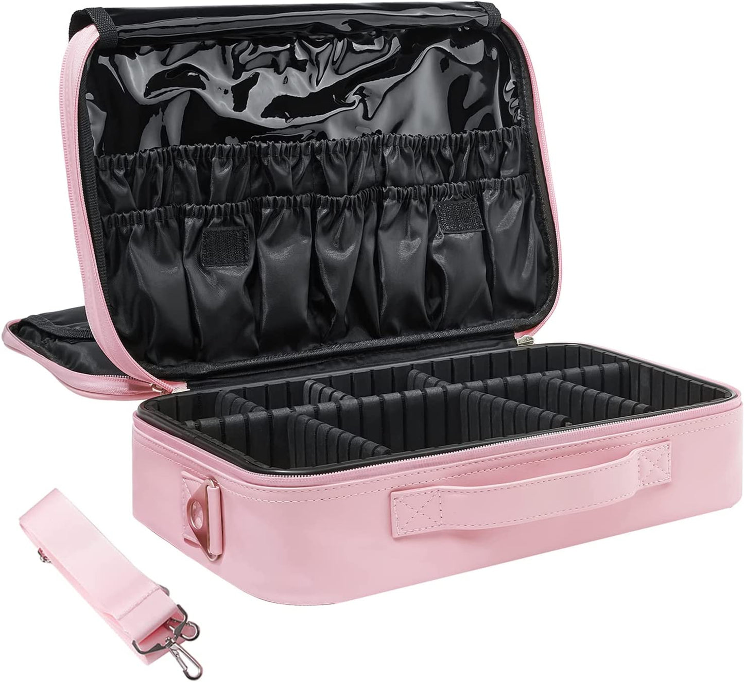 Pink makeup organizer