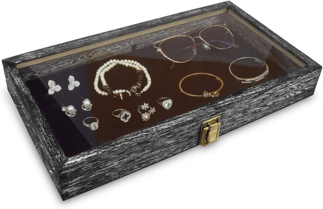 "medals" Display Case JStorage Box , dark brown