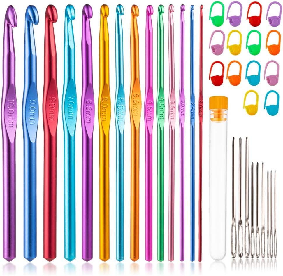 14pcs Crochet Hooks Set,13 Sizes