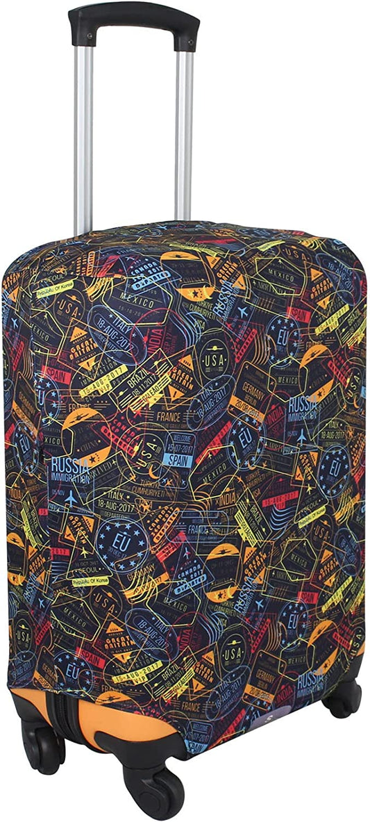 Printed Luggage Cover, stamp, large (27-30 inch luggage)