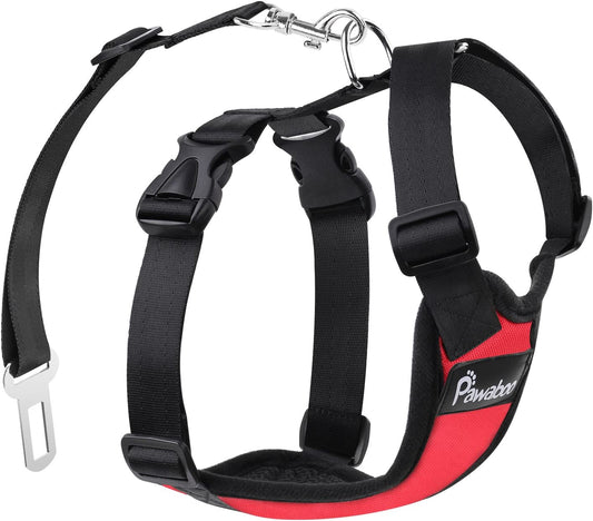 Pet Safety Vest & Harness, red