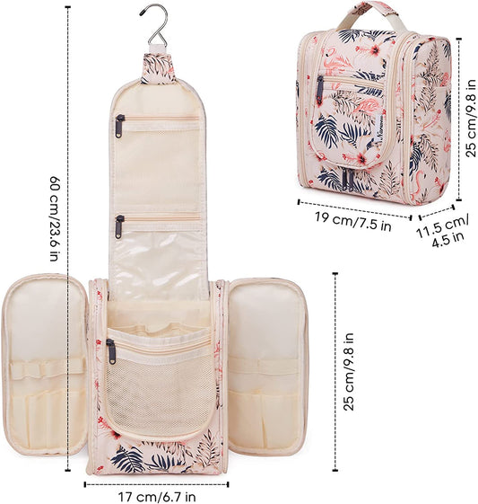 Women's Cosmetic Organizer (Flamingo, Medium, Beige)