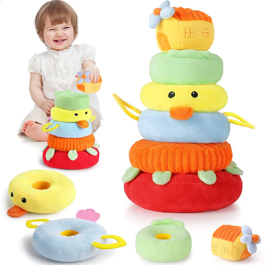 stackable plush toys, color: yellow