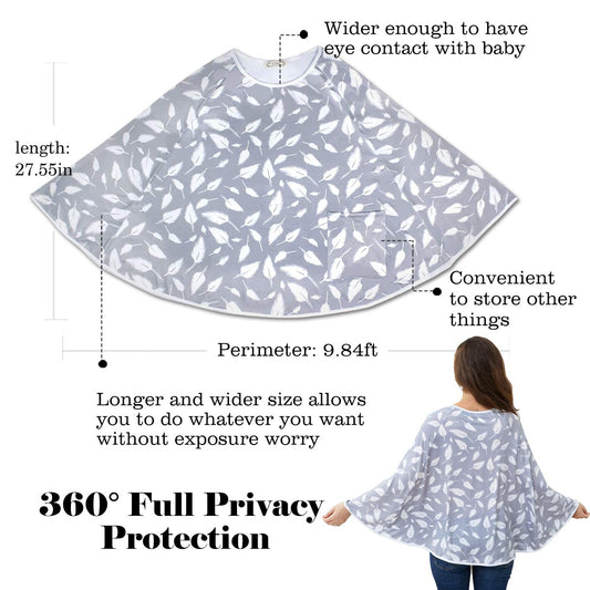 Nursing cover for baby (Feathers Gray)