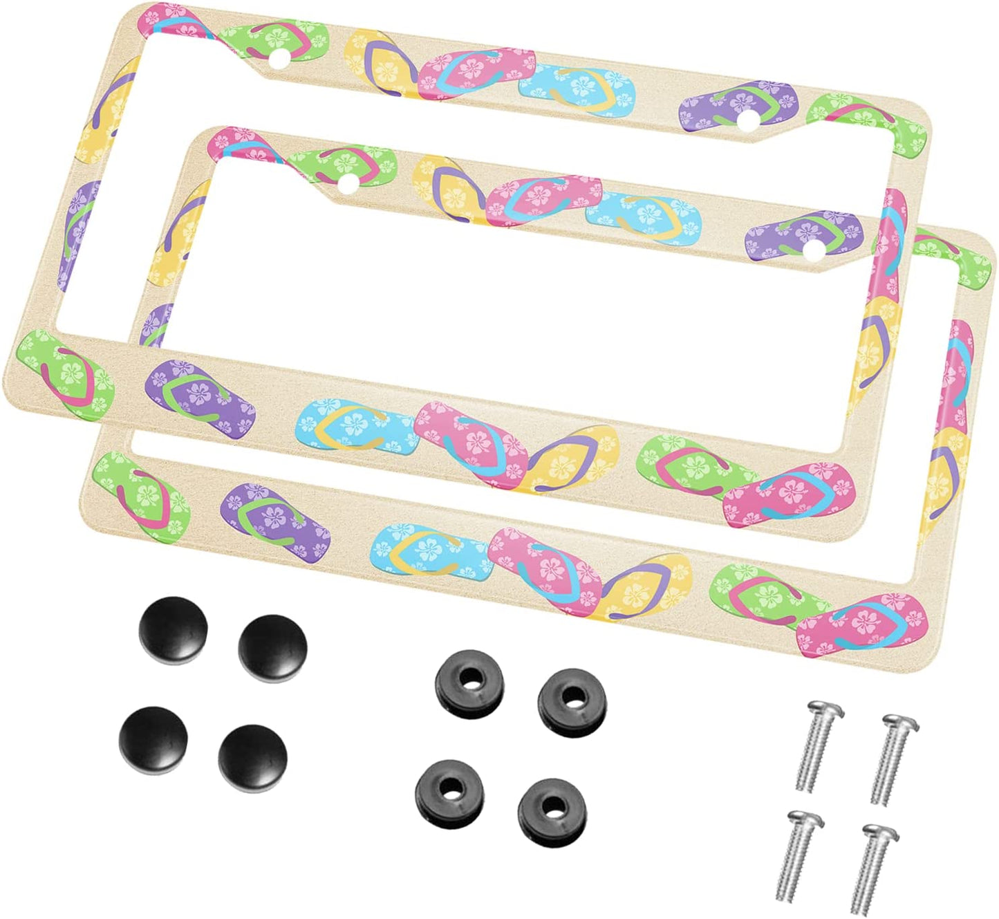 Tropical Beach License Plate Frame, 2-Piece(multi52)